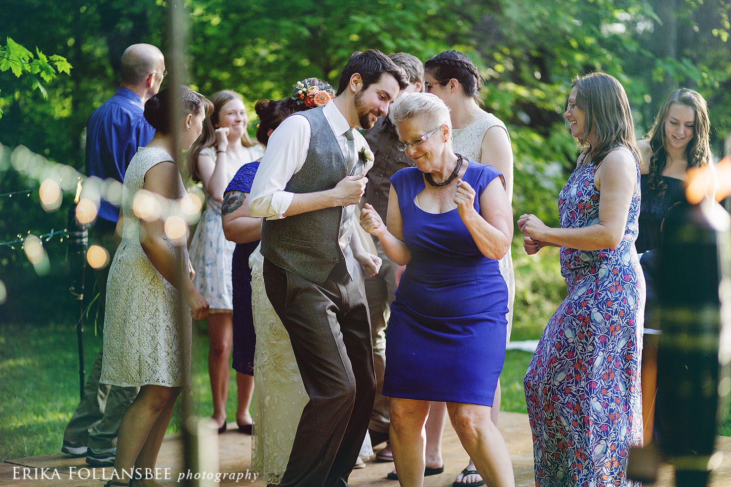 outdoor wedding reception dancing | New Hampshire