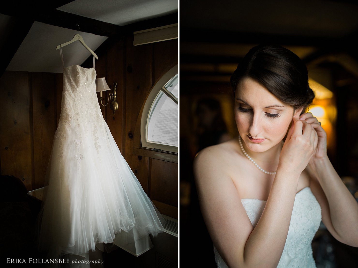Beautiful bride getting ready at Public House Historic Inn | Sturbridge MA