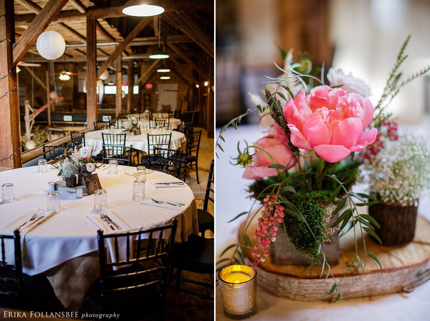 tumbledown farm rustic NH wedding | Lotus Floral Design