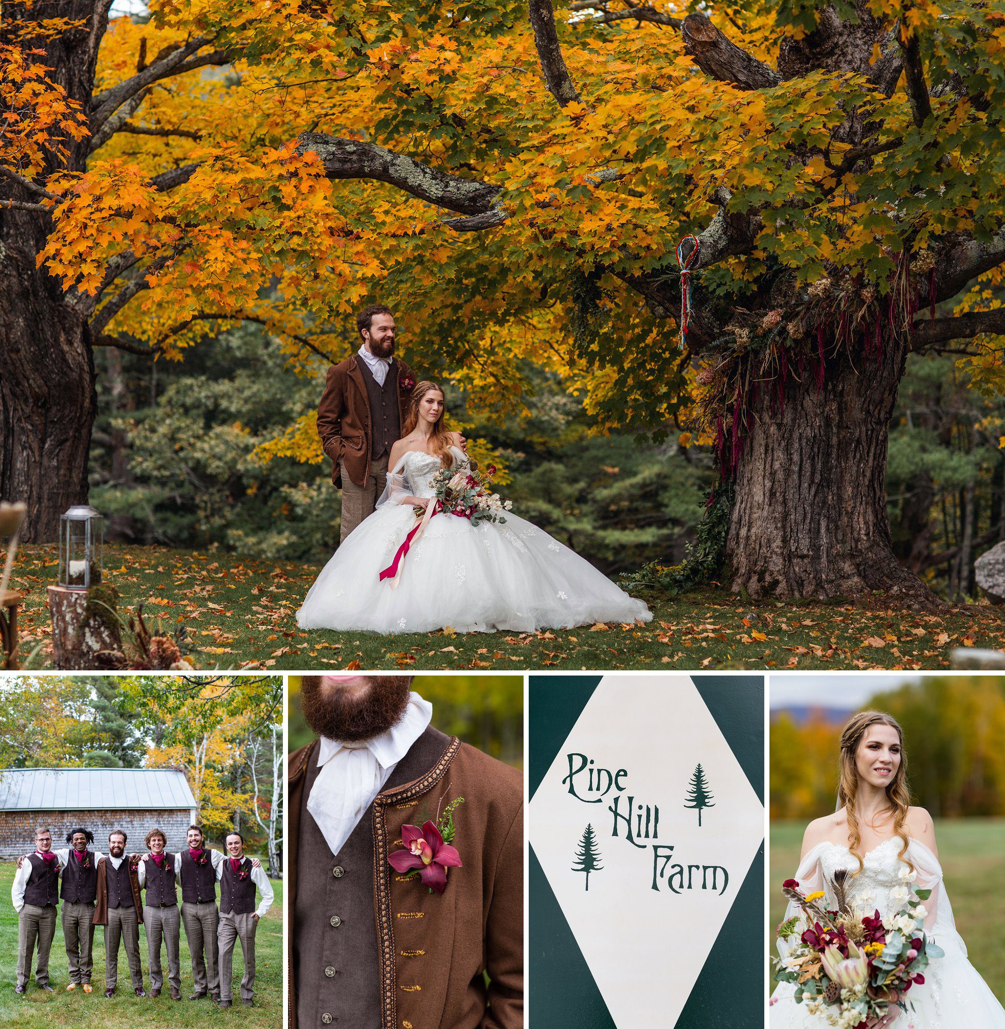 Renaissance Faire inspired autumn wedding at Pine Hill Farm NH