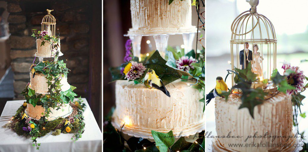 waukewan barn wedding reception - wedding cake