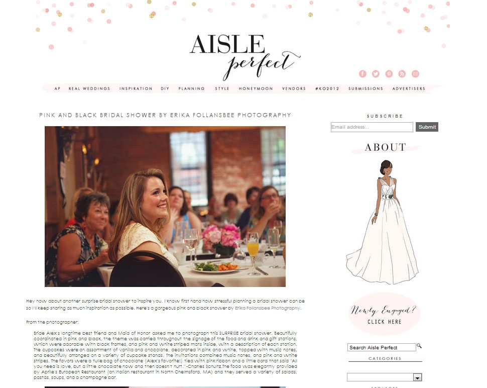 featured on aisle perfect blog