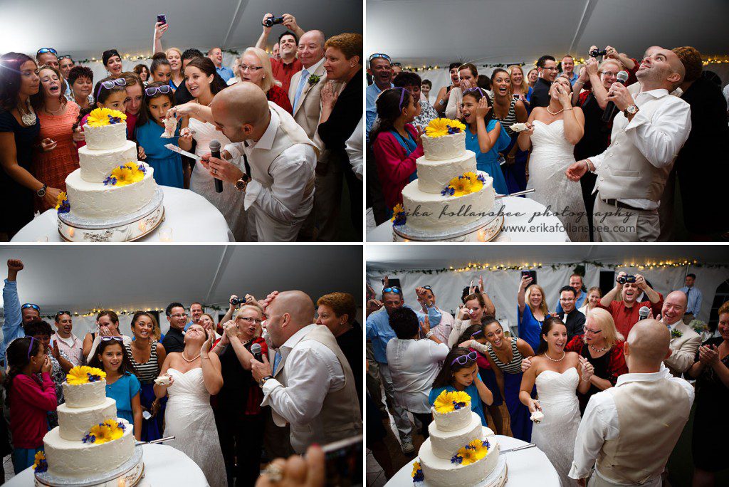 gender reveal wedding cake