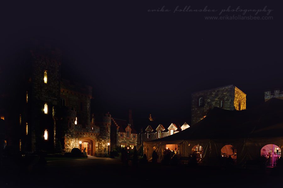 searles castle wedding at night