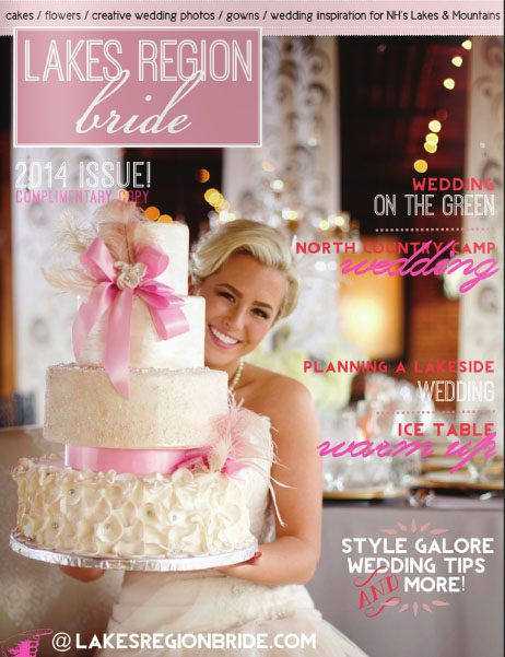 Lakes Region Bride magazine cover by Erika Follansbee Photography