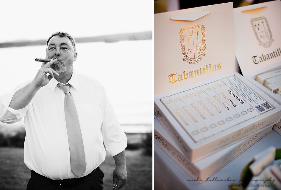 cigars at wedding reception