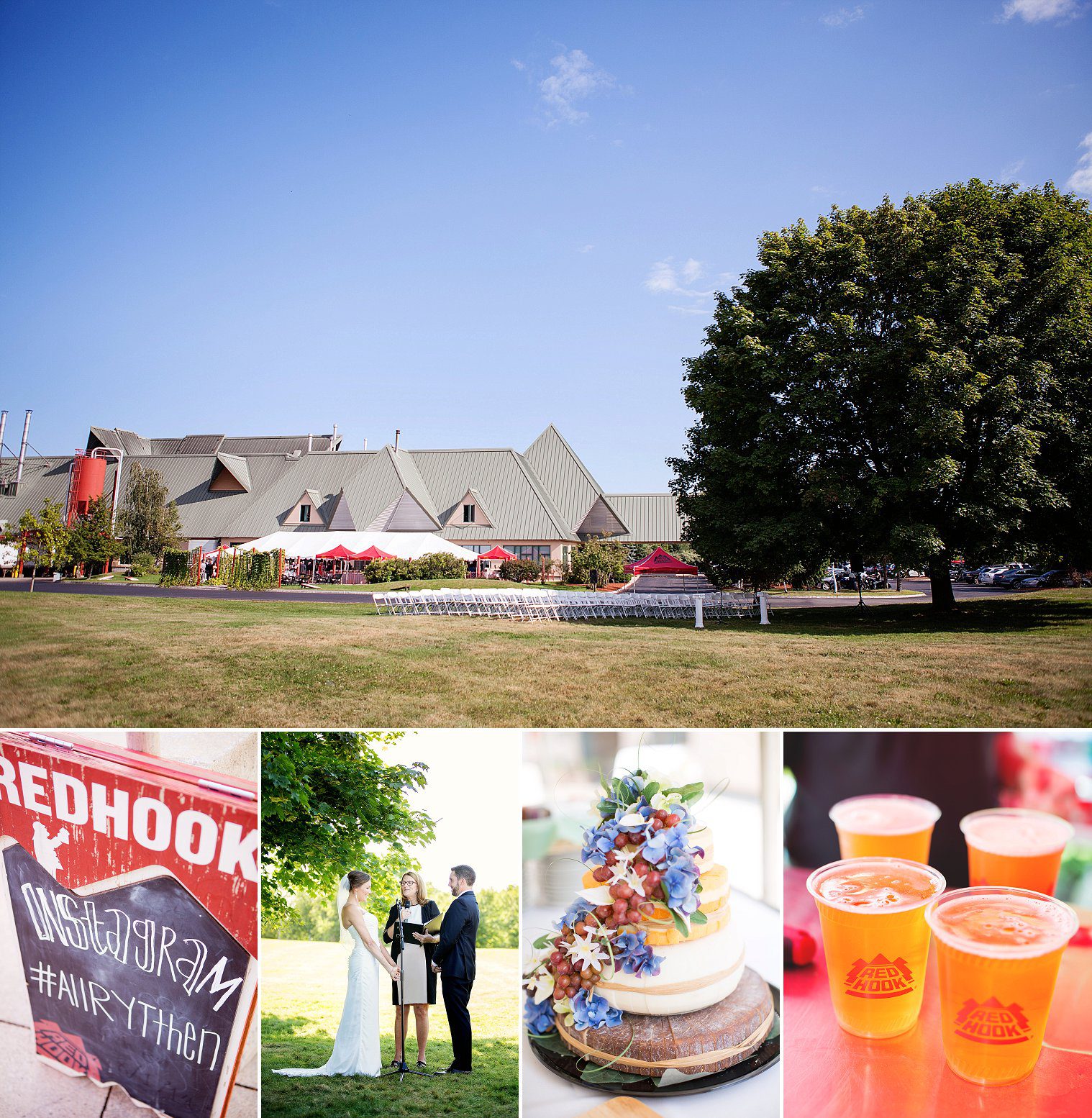 Summer Wedding at RedHook Brewery in Portsmouth, NH