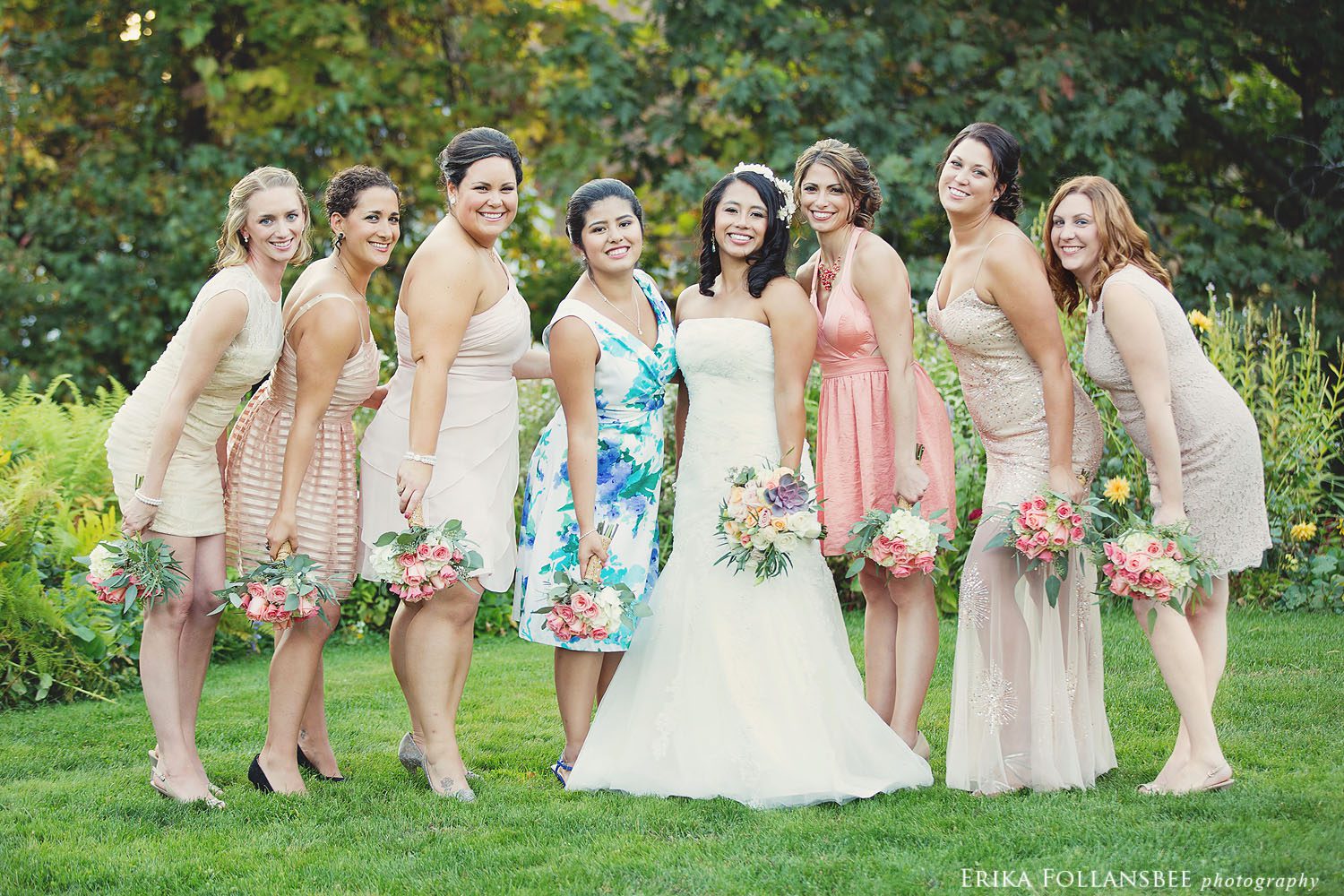 Mile Away Restaurant Wedding Photo | Bridesmaids