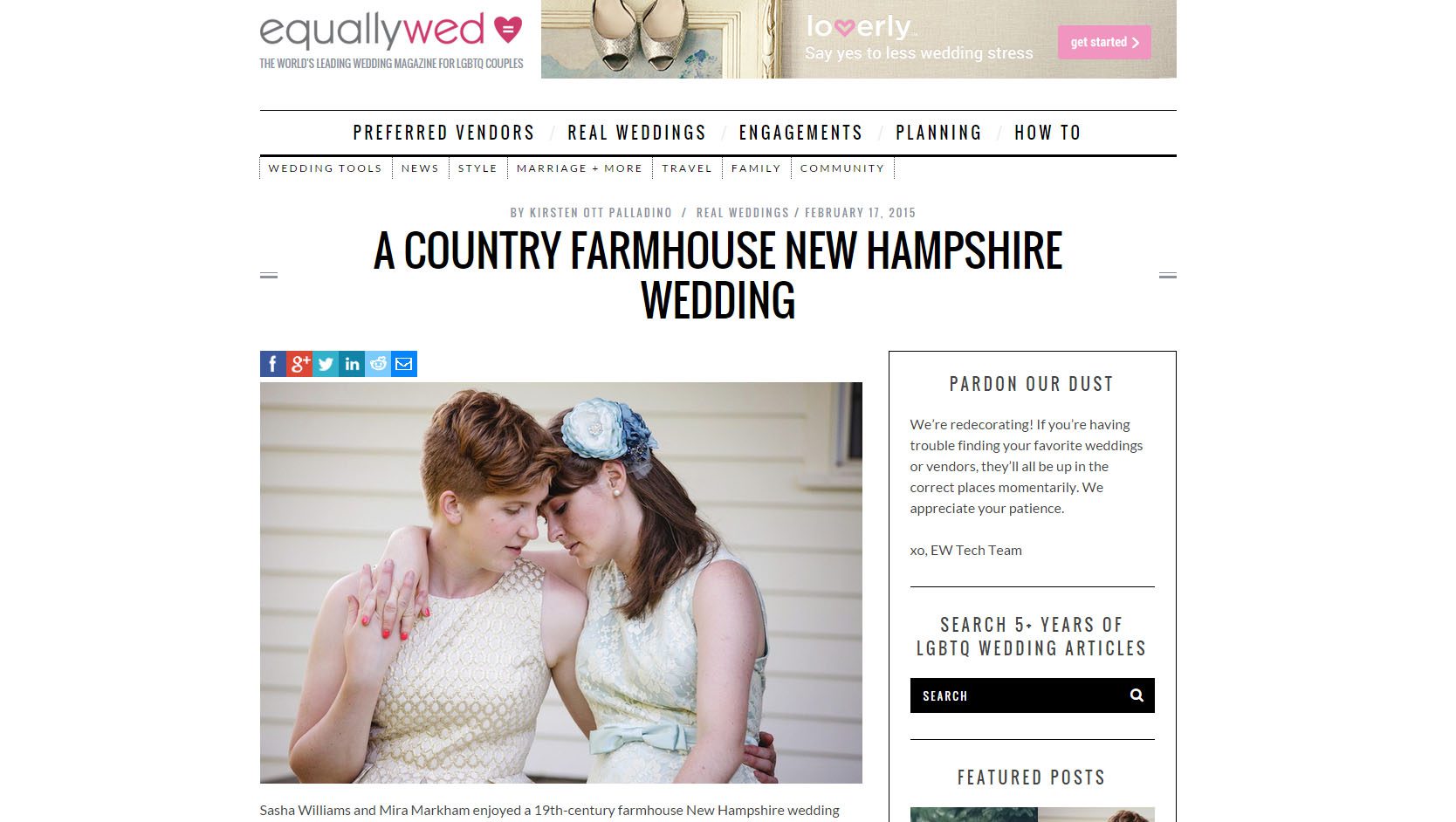 Erika Follansbee Photography featured on Equally Wed
