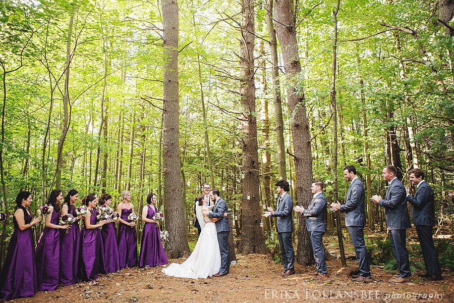 alstead NH rustic elegant farm wedding forest cermony