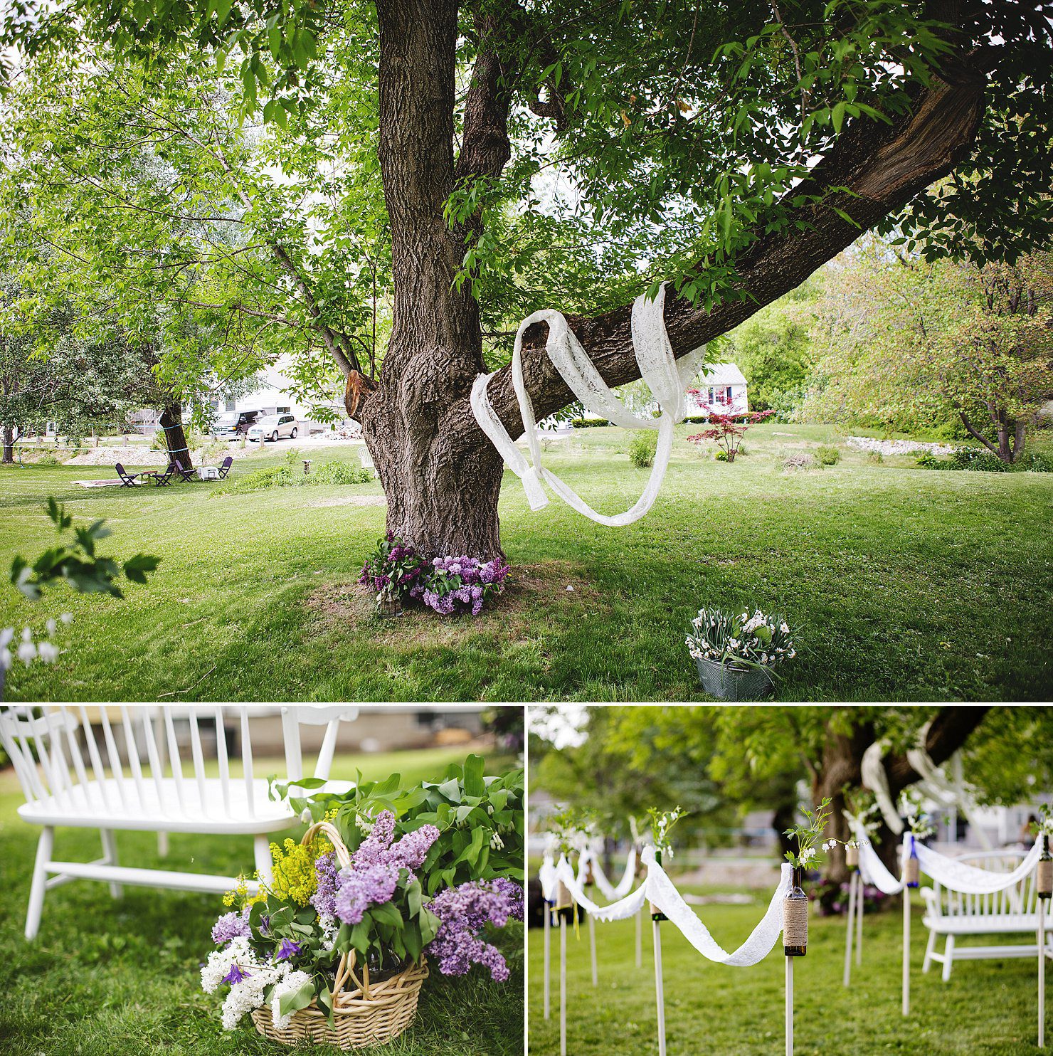pretty backyard wedding in dover NH