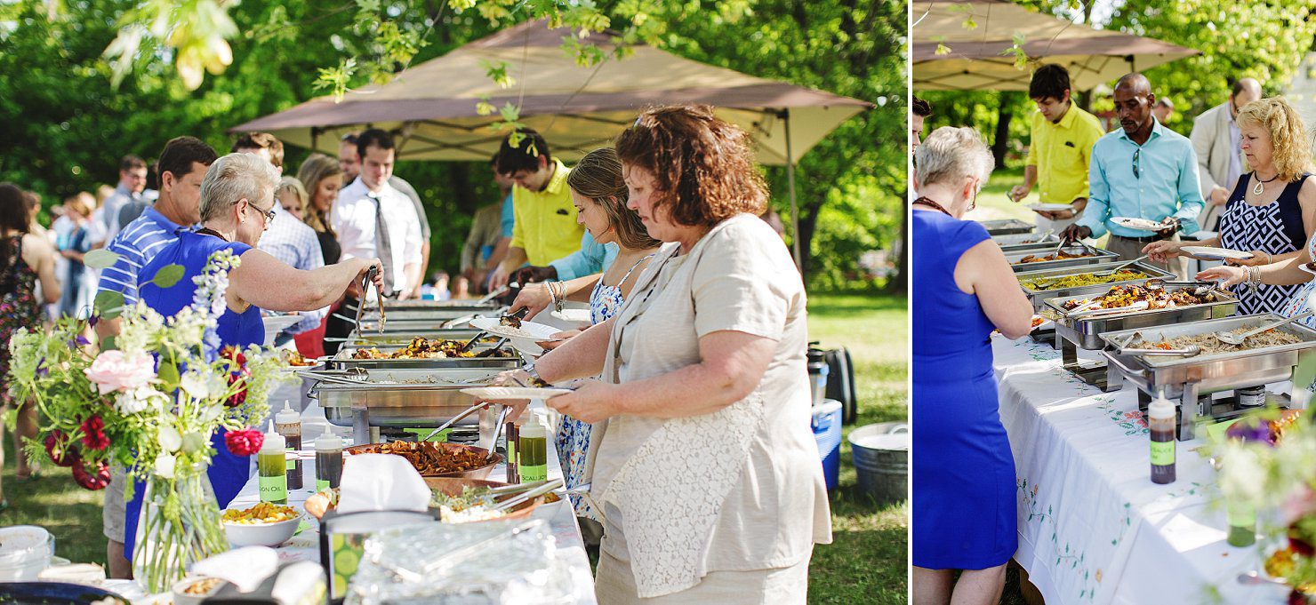 outdoor wedding catered by food truck NH