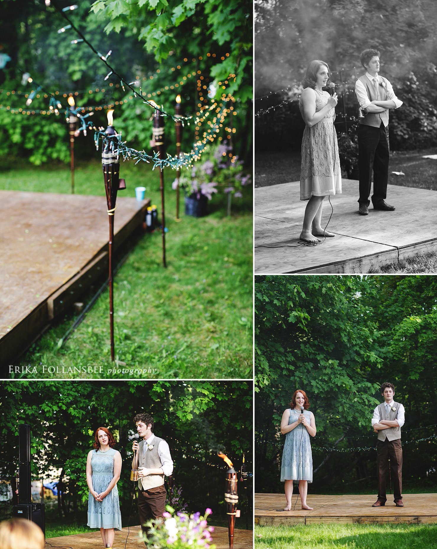new hampshire vintage backyard wedding reception