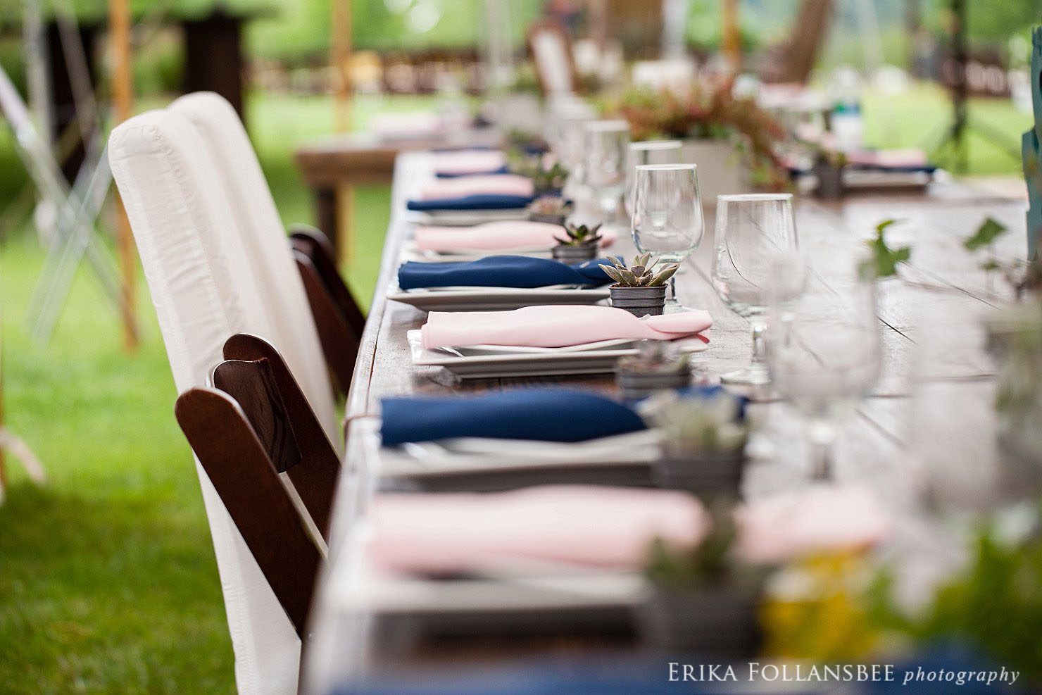 rustic wedding reception farmhouse tables | NH Elegant
