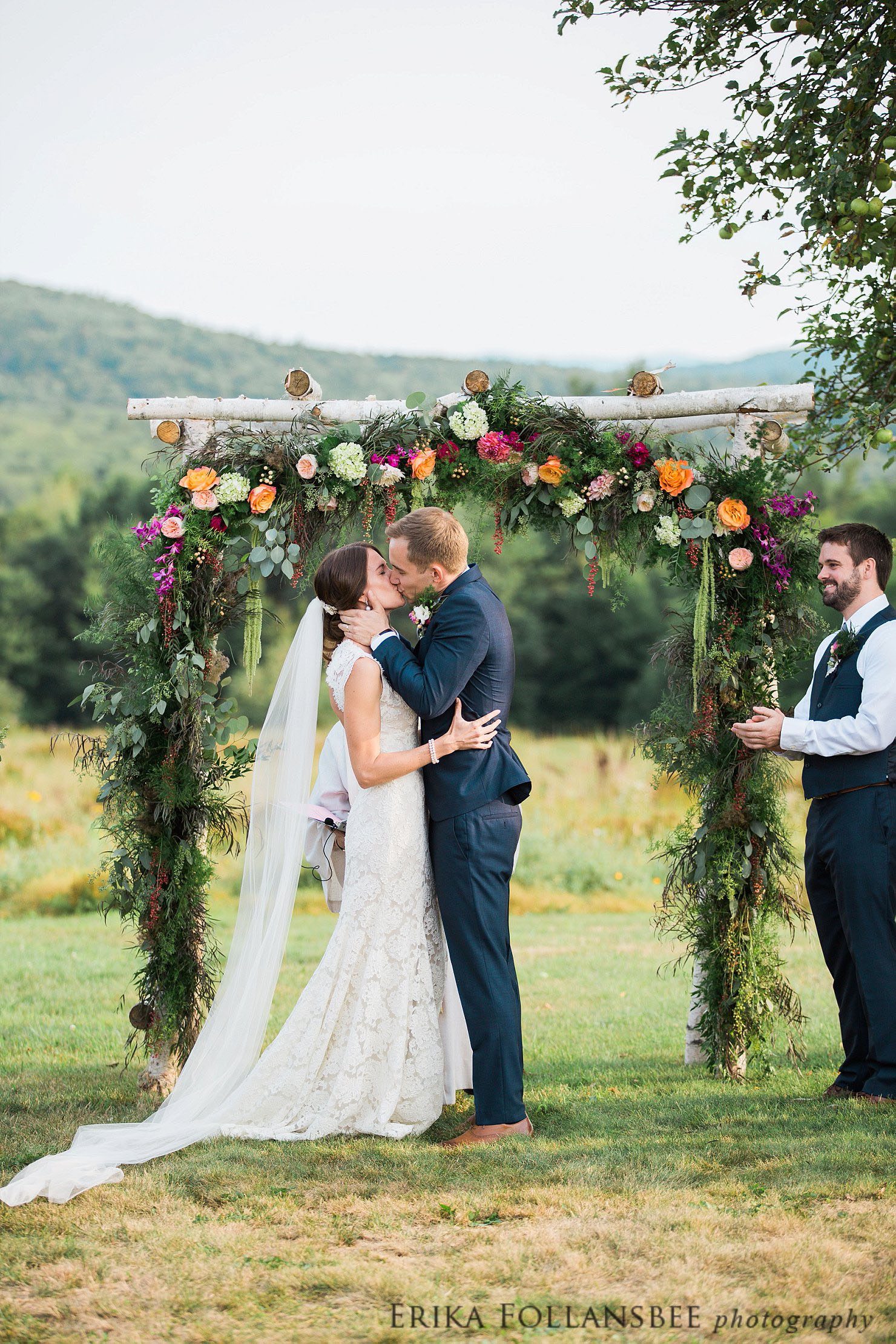 Rustic Elegant New Hampshire backyard wedding