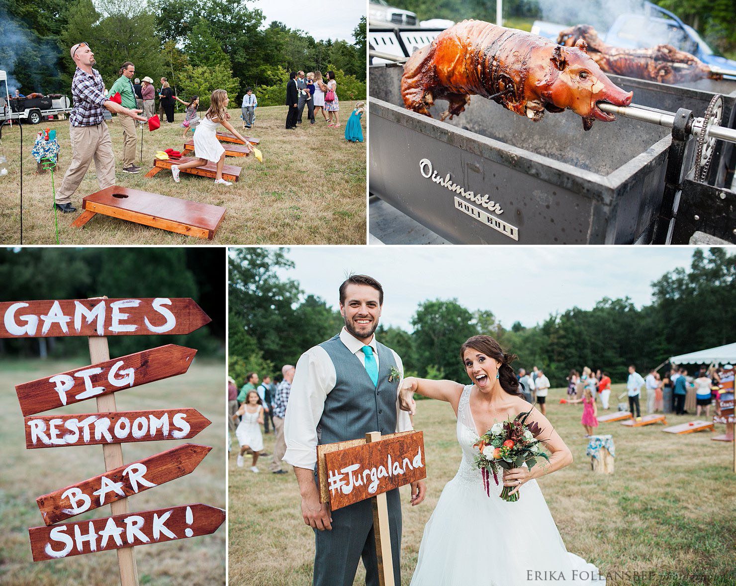 Shark themed wedding reception with pig roast | Shirley, MA