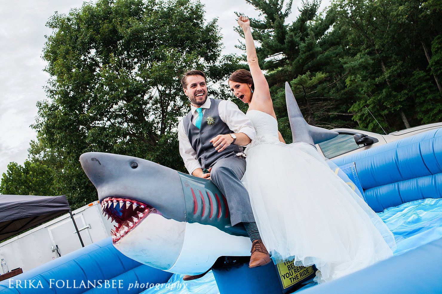 wedding mechanical shark ride