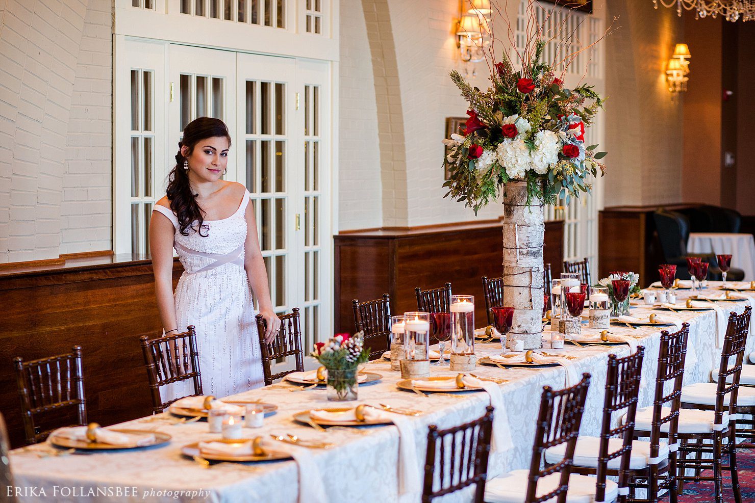 Winter Styled Reception for Lakes Region Bride magazine