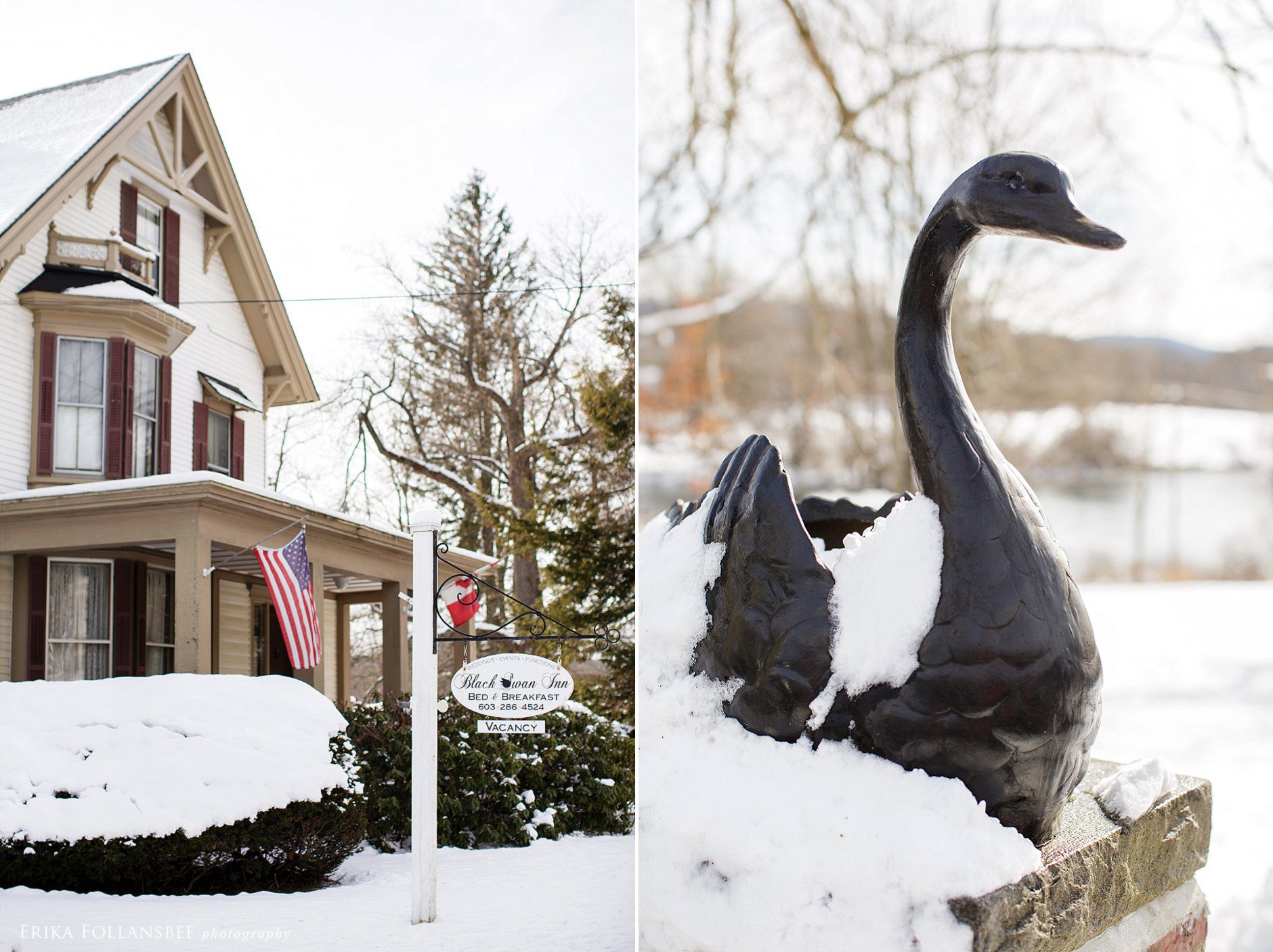 black swan inn winter wedding NH 