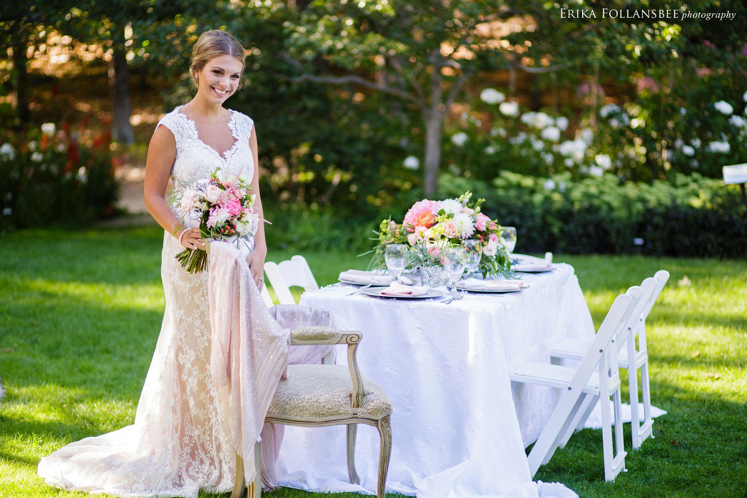 Garden Wedding Styled Shoot for Lakes Region Bride