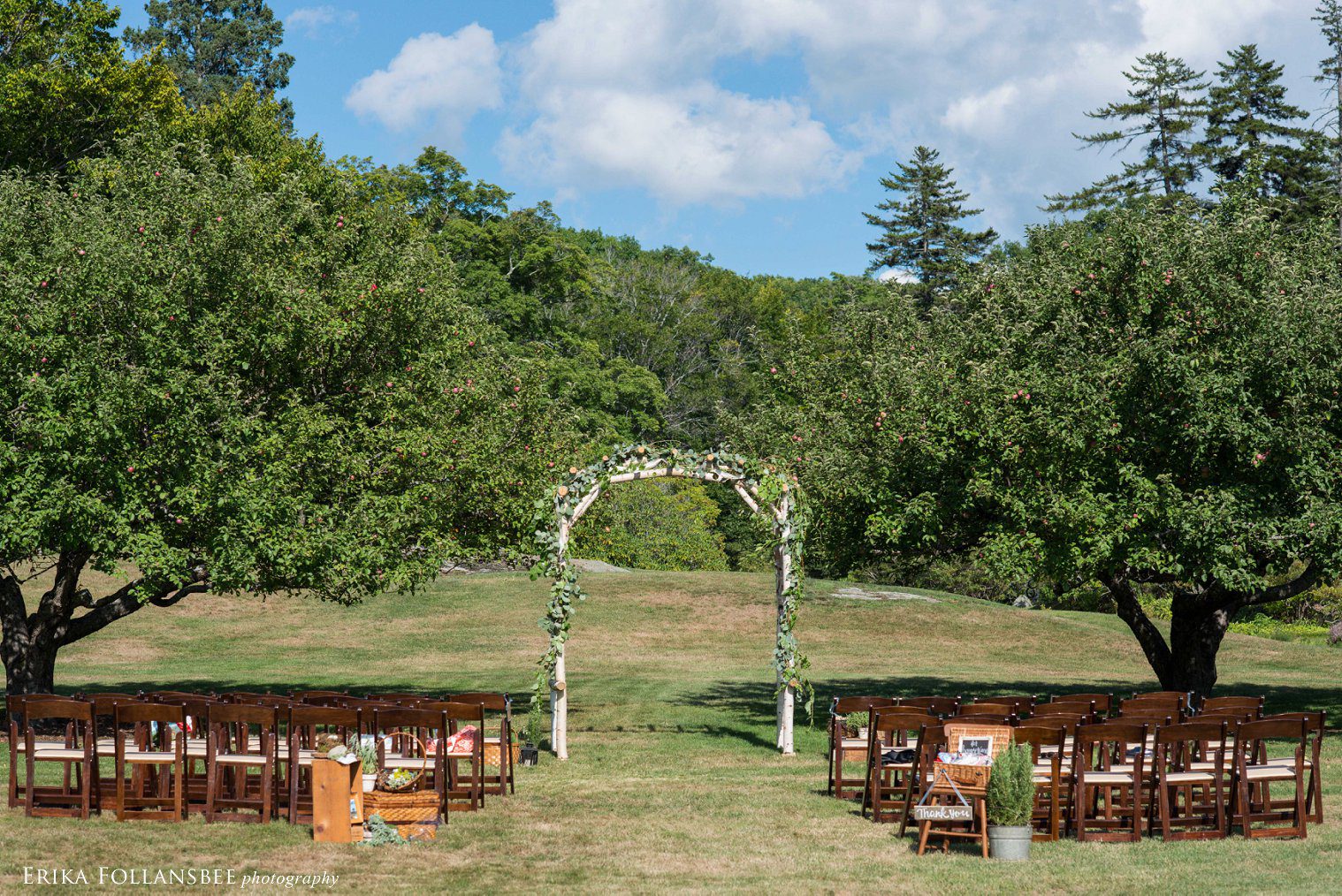 Outdoor summer historic estate wedding in New Hampshire