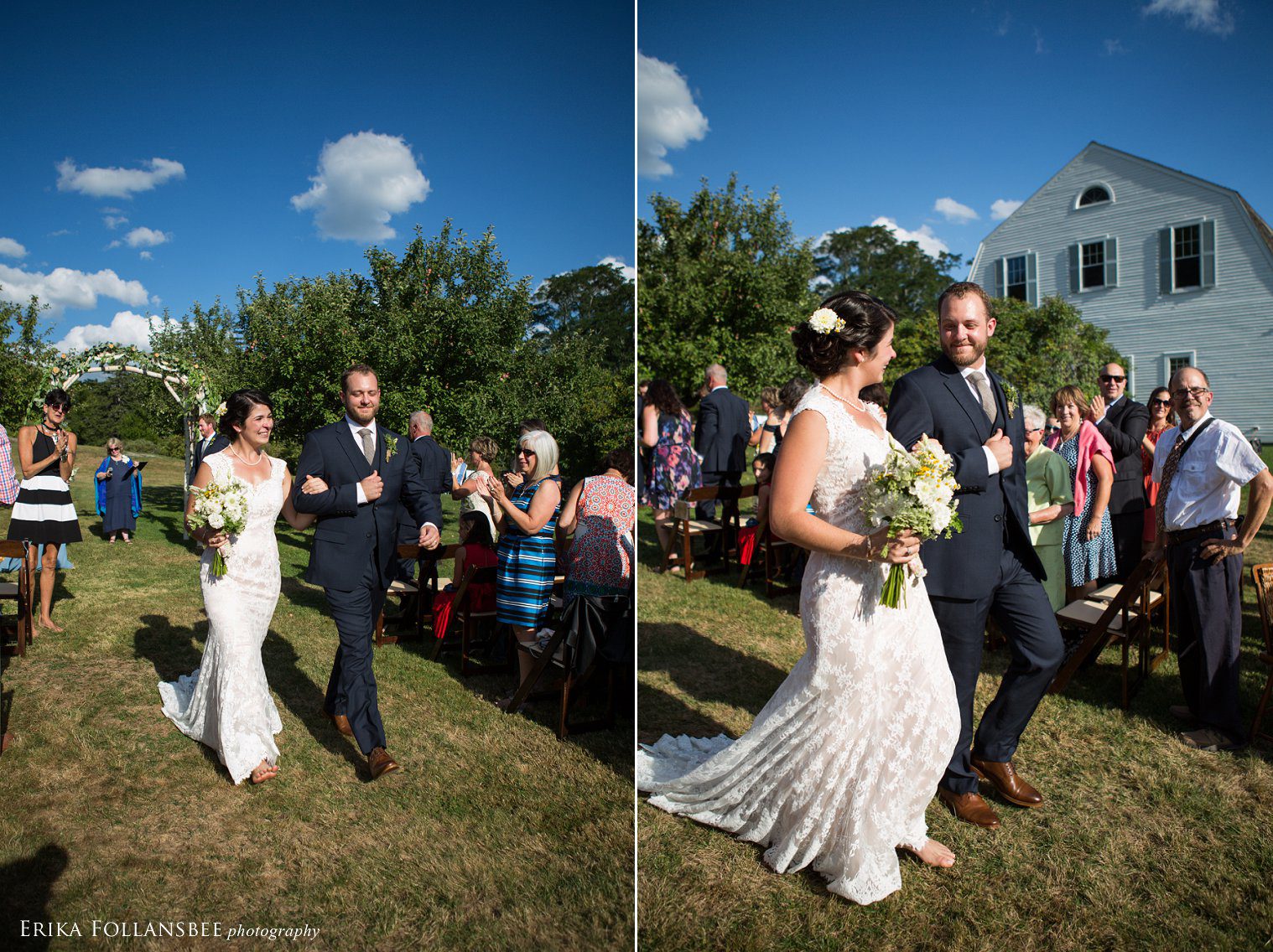Outdoor summer historic estate wedding in New Hampshire