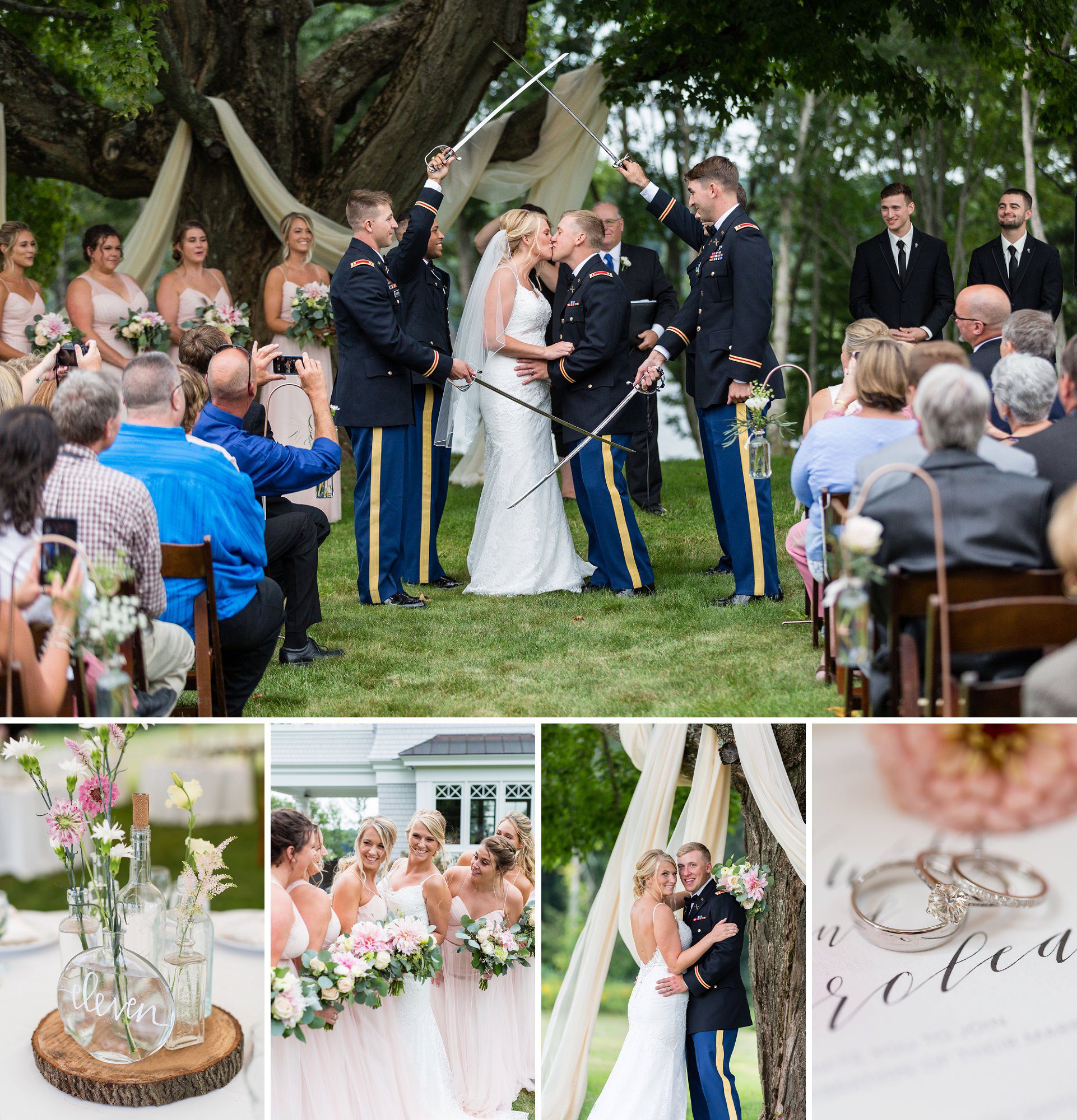 Dover NH military wedding at private residence