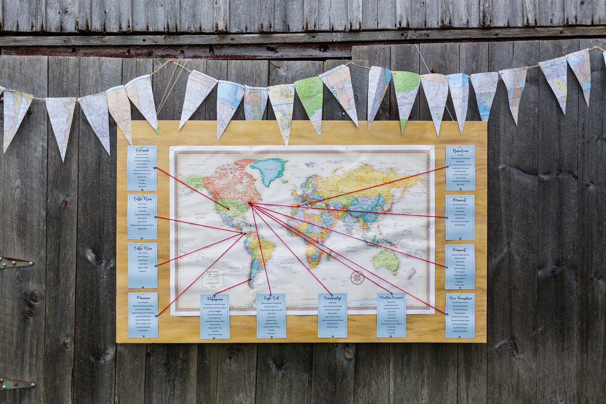 World map seating chart | Travel Inspired Wedding Ideas