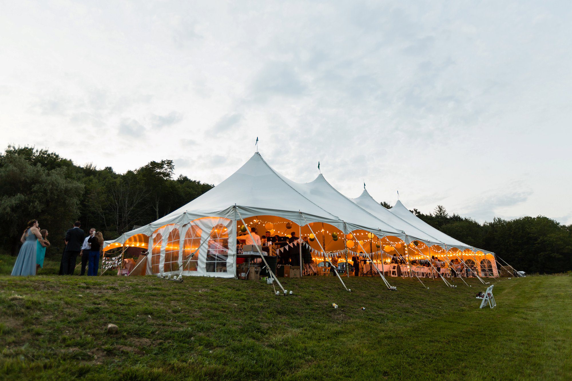 Backyard wedding tent Vermont
