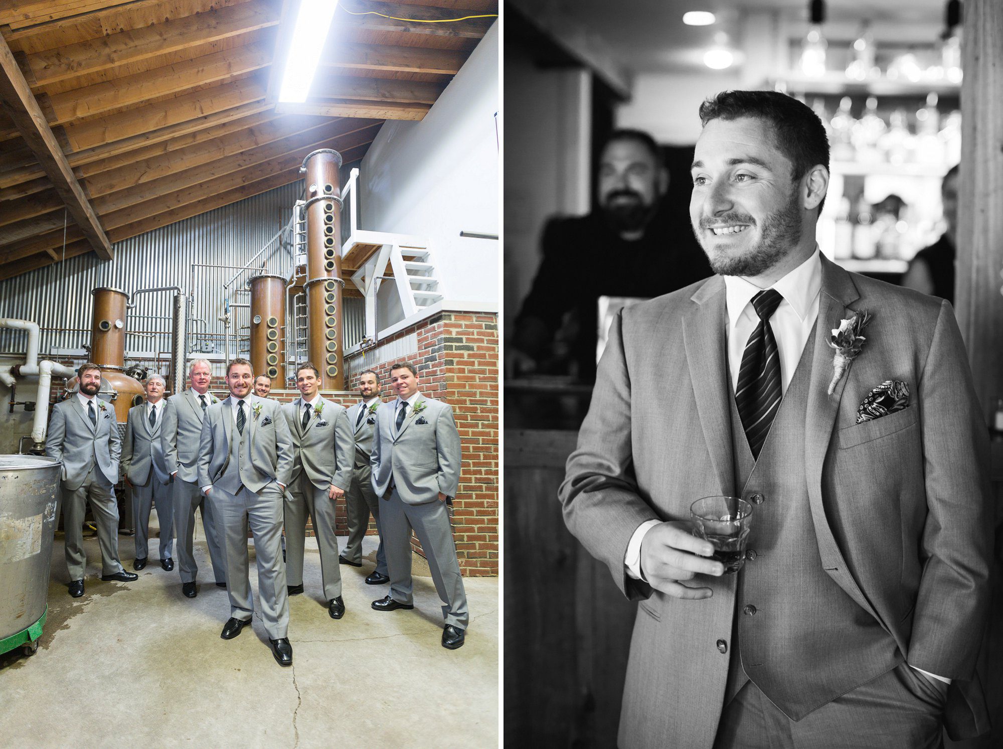 Bridal party portraits at Flag Hill Winery, Lee NH | New Hampshire Wedding Photographer