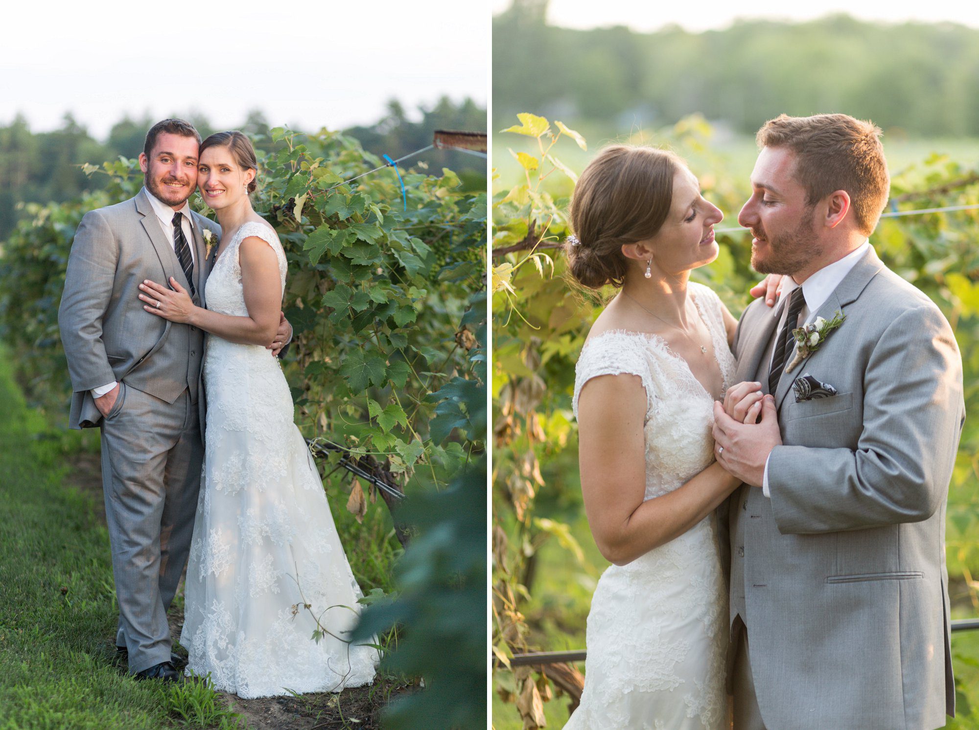 Bride and Groom at Flag Hill Winery | NH Winery Wedding Photographer