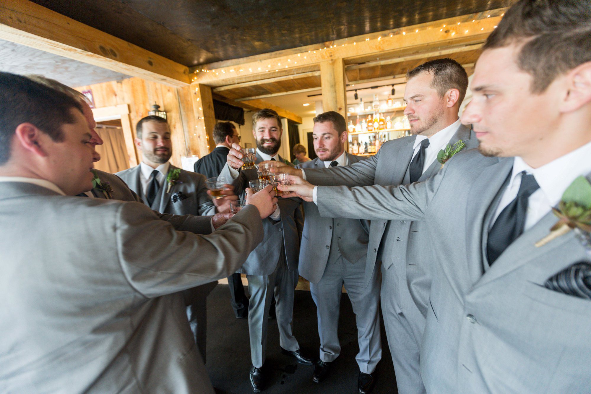 groomsmen at flag hill winery | Lee NH Wedding Photographer