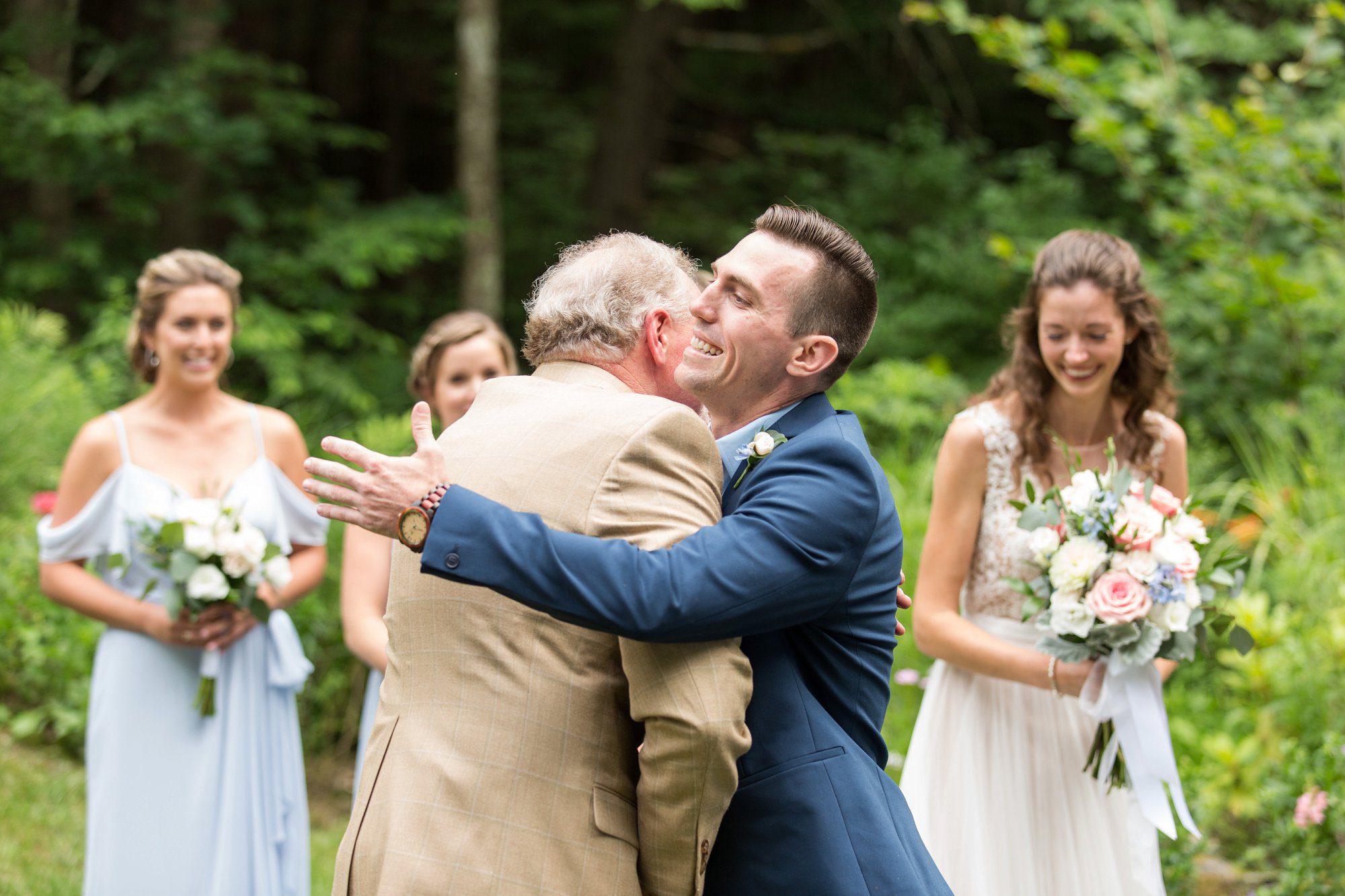 Summer wedding at family home in New Hampshire