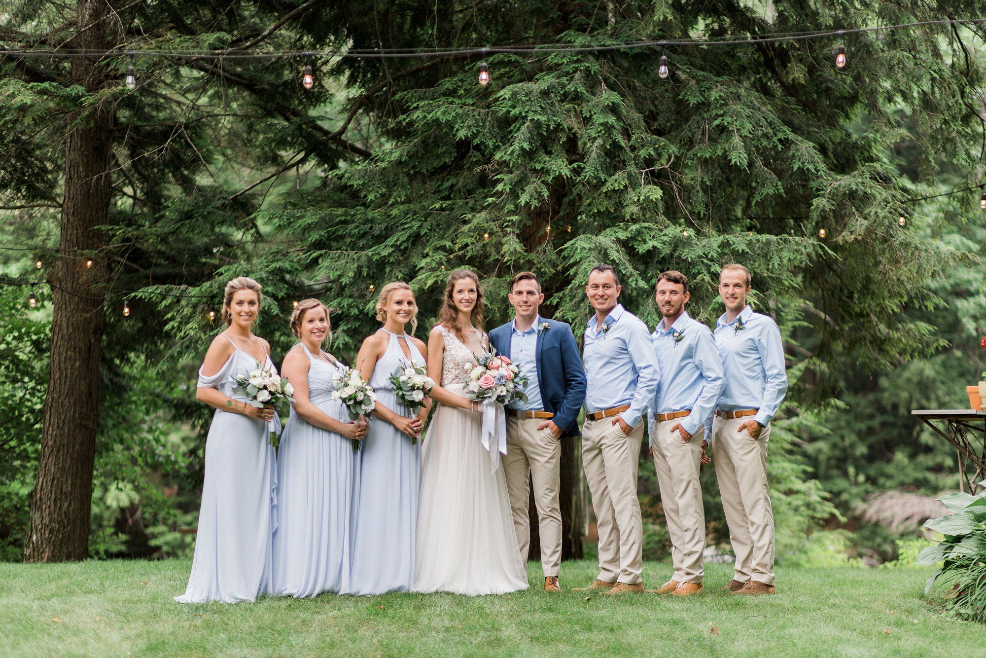 Summer wedding at family home in New Hampshire