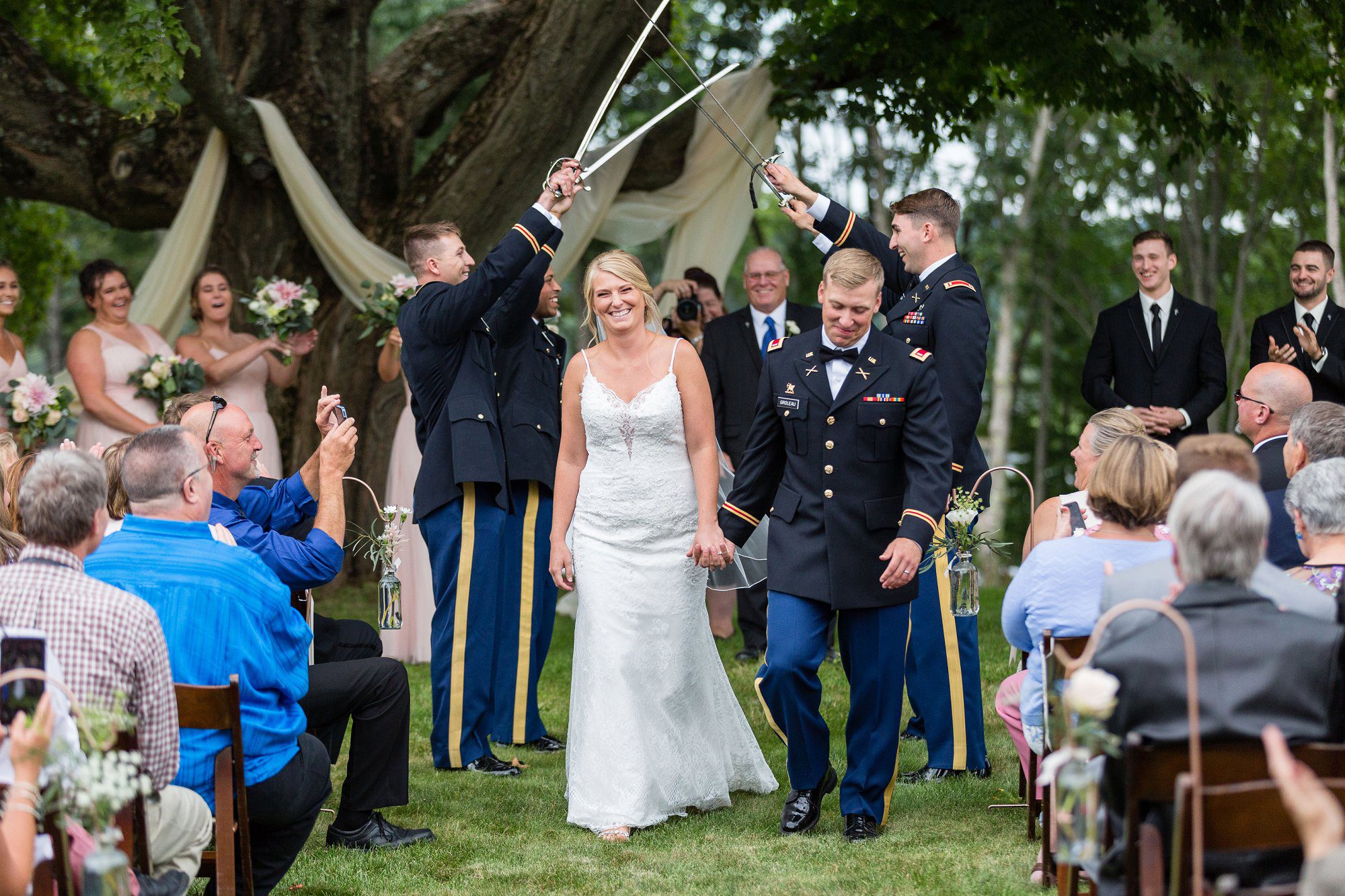 Military Wedding Saber Arch | Dover NH Wedding Photography