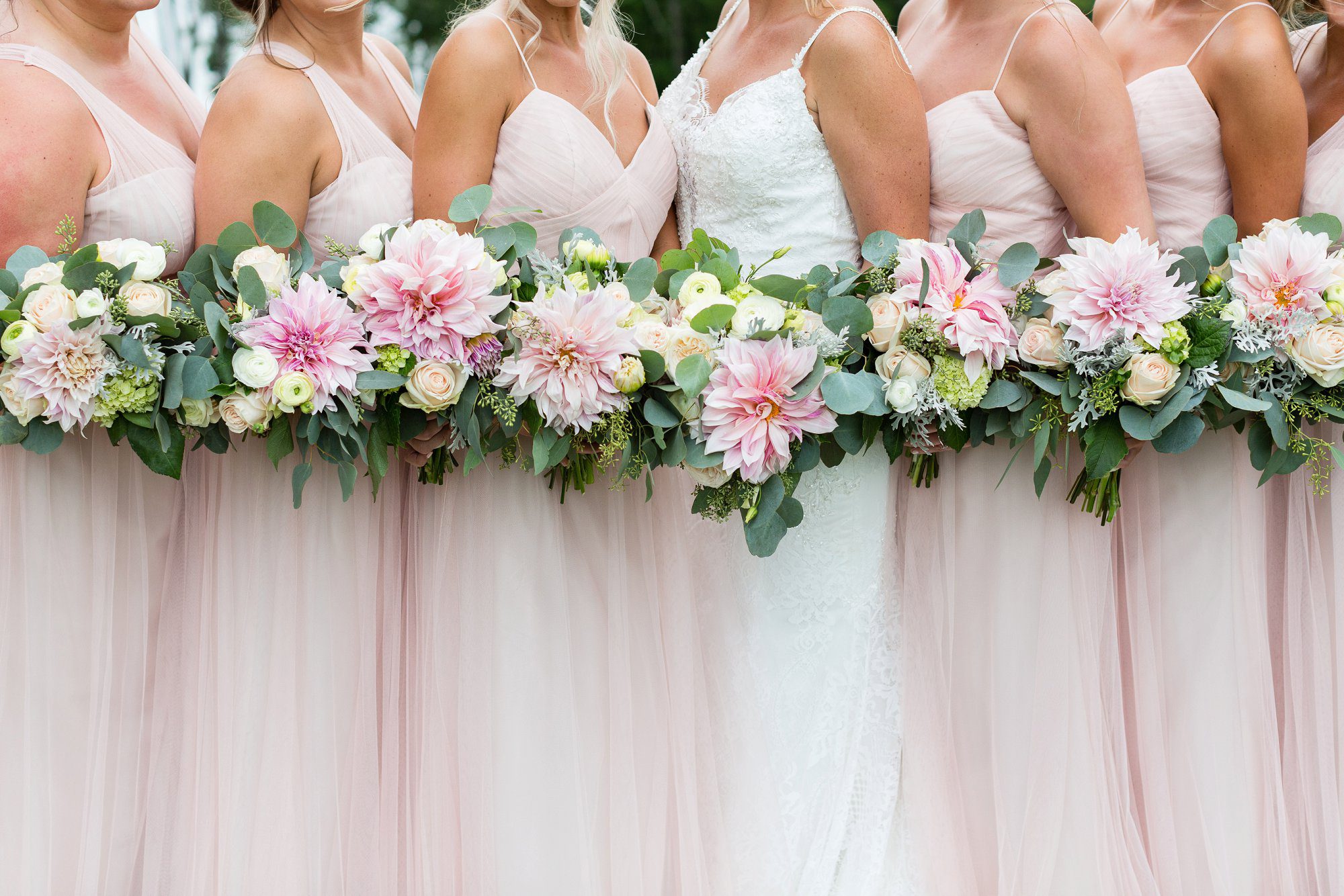 Dover NH Outdoor Wedding Pink Peonies | NH Wedding Photography