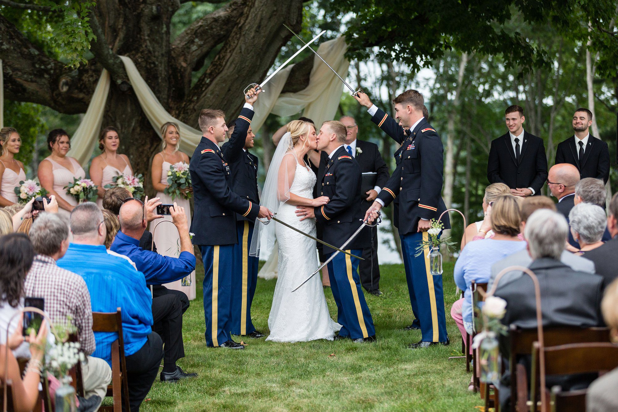 Military Wedding Saber Arch | Dover NH Wedding Photography