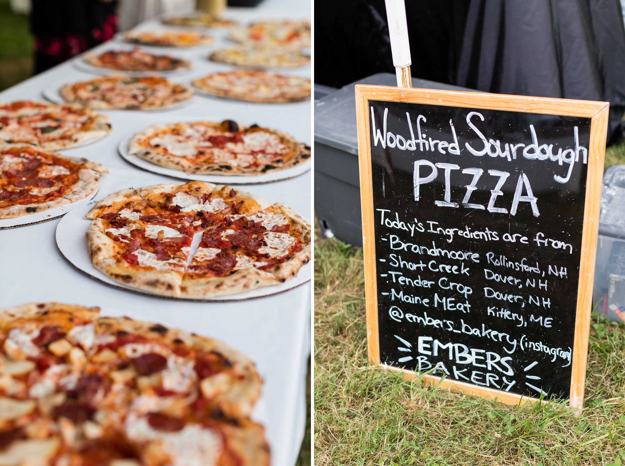 Dover, NH Wedding reception wood-fired pizza buffet | Embers Bakery