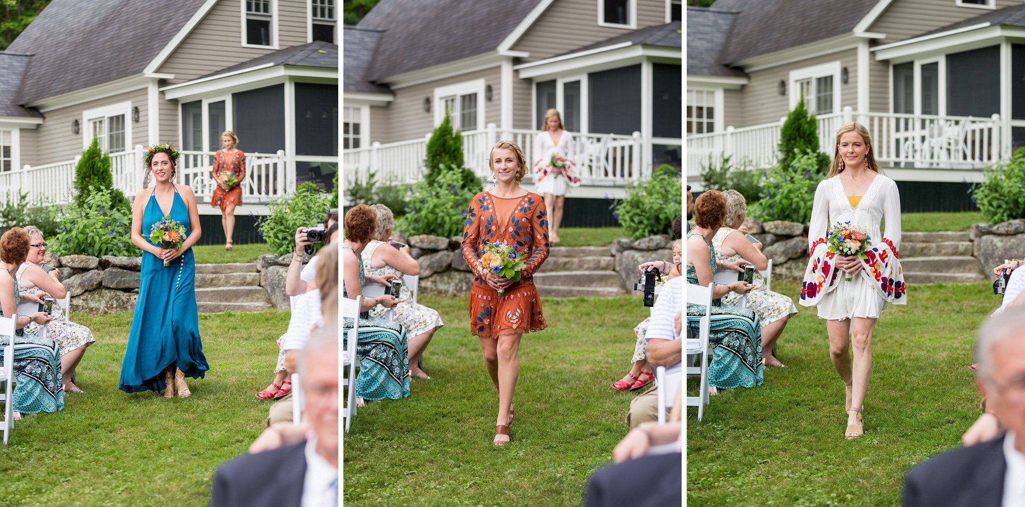Meredith NH summer wedding | New Hampshire backyard wedding photographer