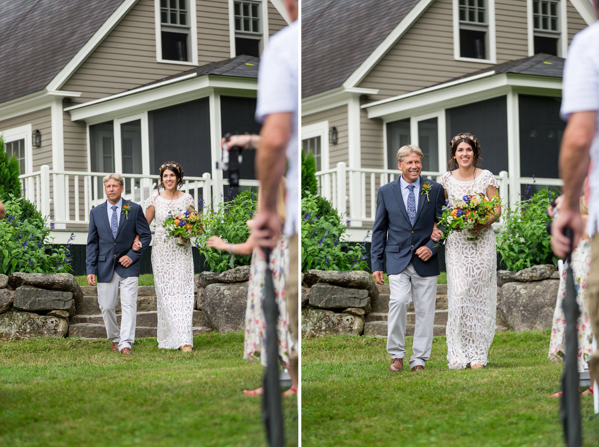 Meredith NH summer wedding | New Hampshire backyard wedding photographer