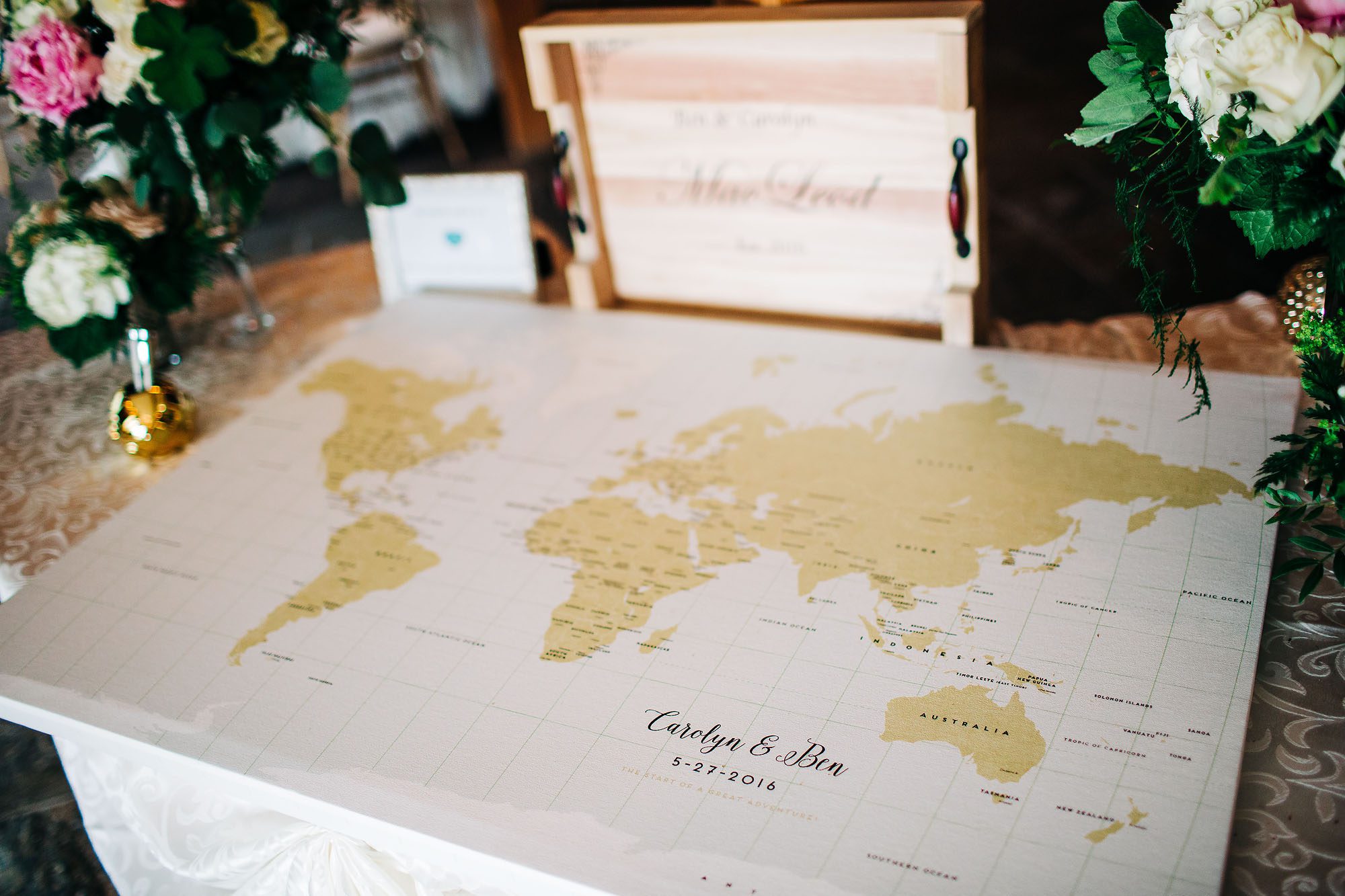 World Map Wedding Guest Book