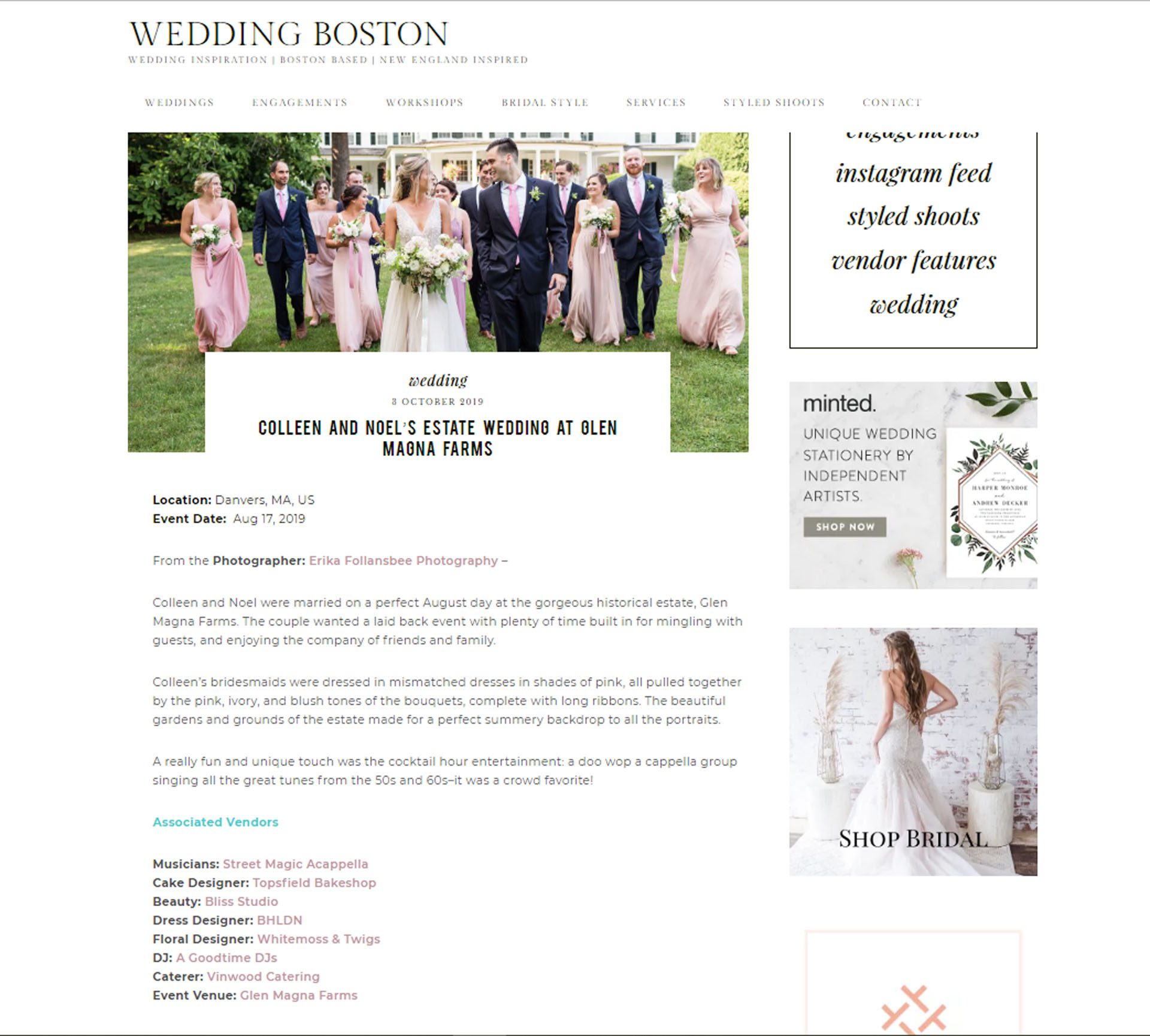 Featured on Wedding Boston
