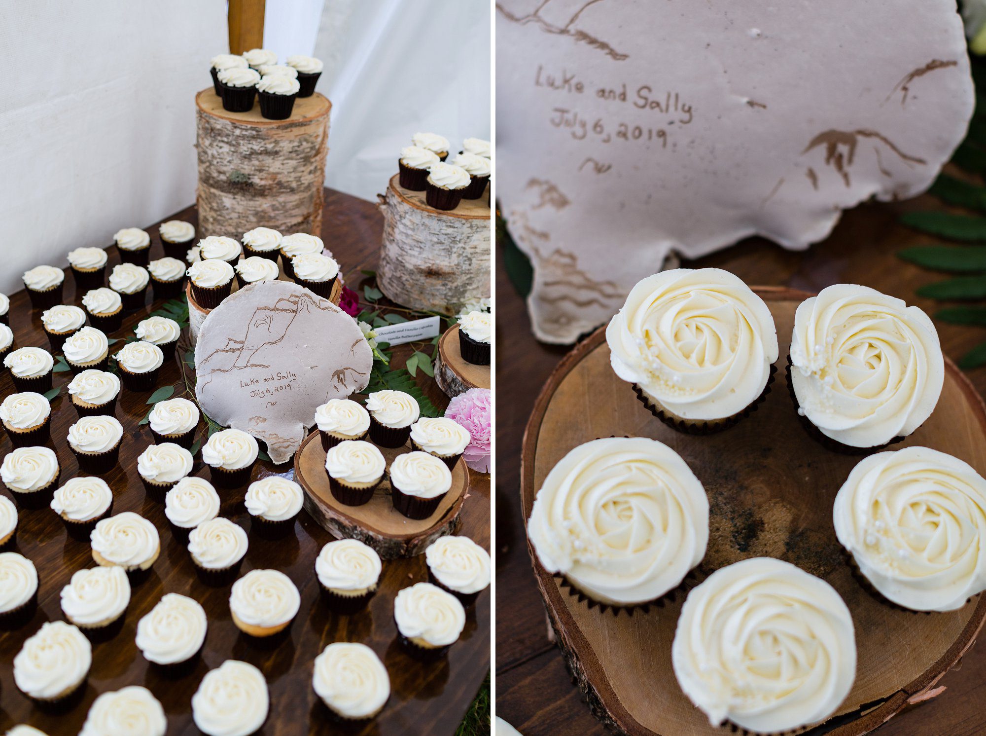 Beautiful July Wedding at The Toad Hill Farm in Franconia, NH | Cupcakes by Henny B
