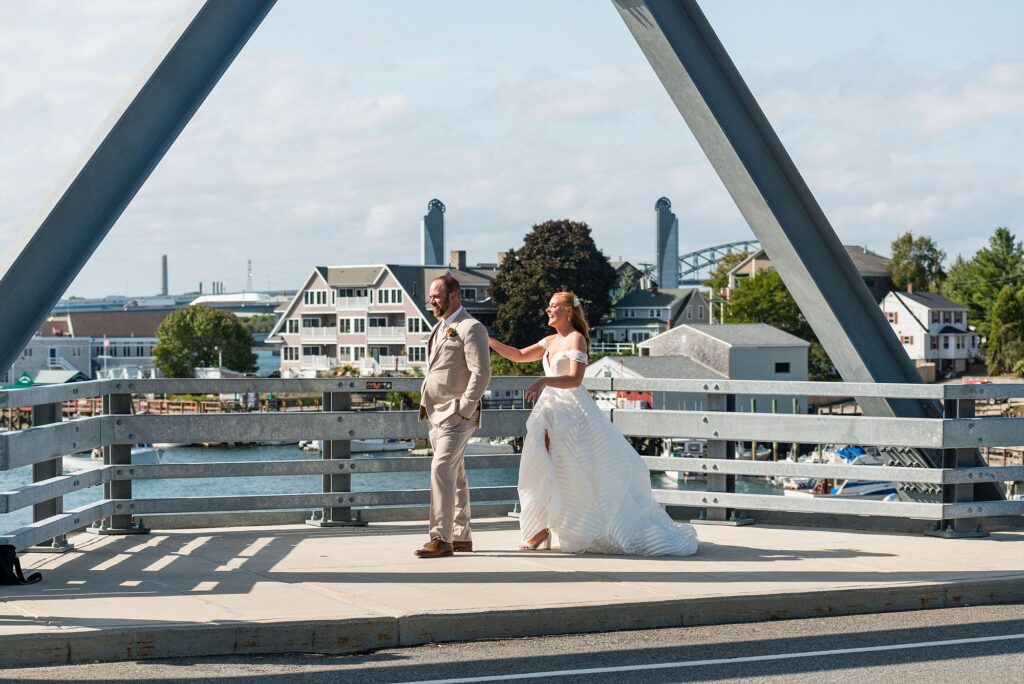 Seacoast Science Center Wedding | Mia and Steve | First Look Memorial Bridge