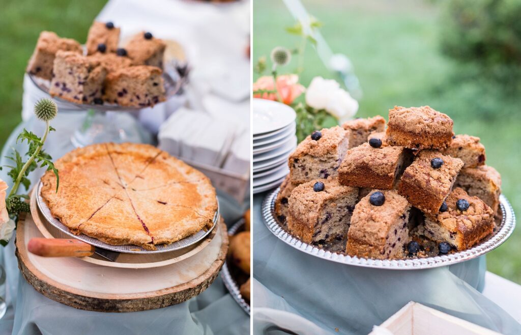 Maine Wedding Photography | Blueberry Pie dessert