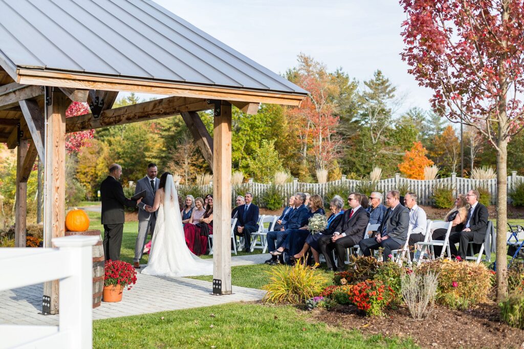 The Barn at Bull Meadow | Concord NH | October Wedding Ceremony